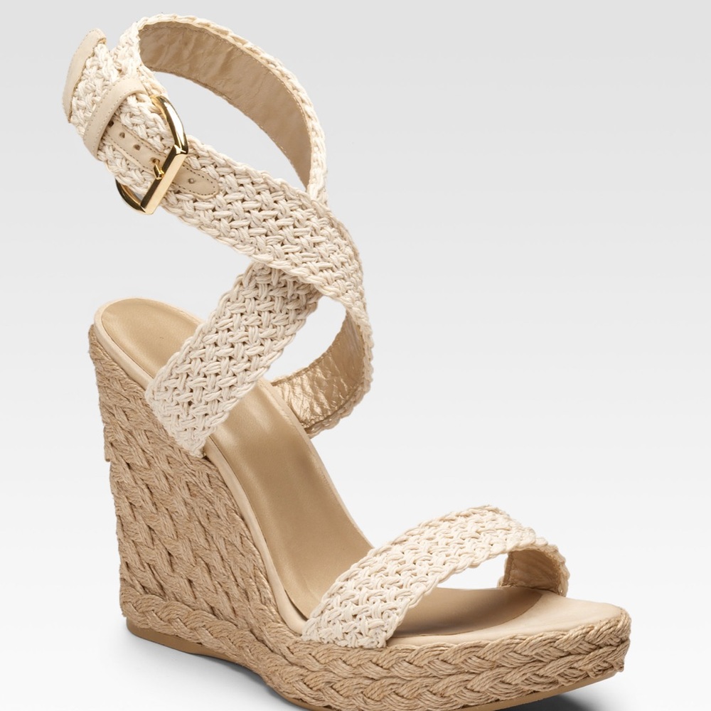 Stuart Weitzman Wedges - Ivory/Tan color